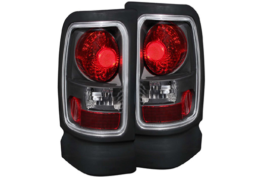 Anzo Black Lens Tail Light Set 94-02 Dodge Ram - Click Image to Close